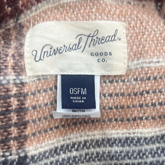 Universal Thread Plaid Knit Poncho in Brown and Cream - Picture 2 of 5